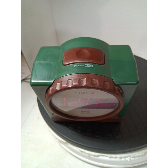 VintageTimex Expedition Green Brown Easy Set Alarm Clock Multi Sound Model T155Q - Picture 8 of 10